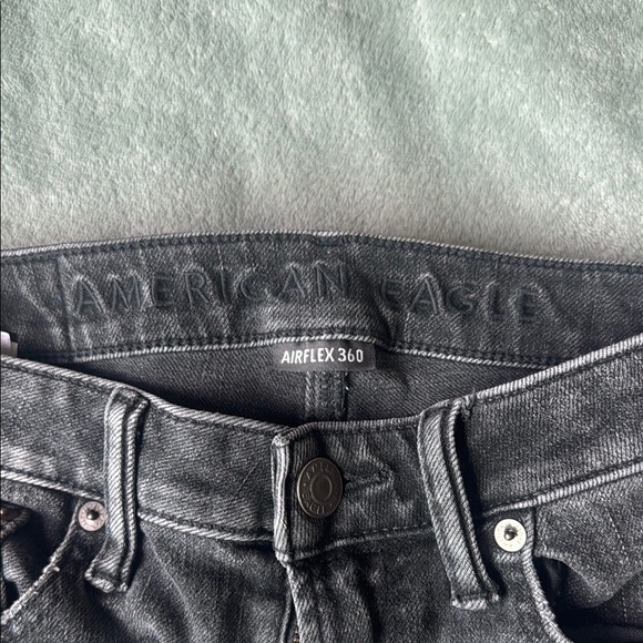 American Eagle Dark Gray Distressed Jeans - Picture 2 of 5
